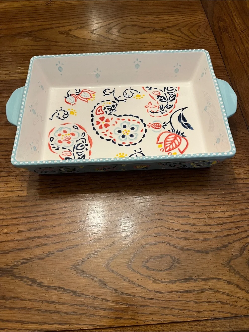 5 piece bakeware set with floral paisley design